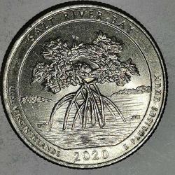 AMERİKA  2020 P    25 CENT  ÇEYREK DOLAR  HATIRA  Güzel Amerika Çeyrekleri - Tuz Nehri Körfezi