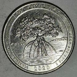 AMERİKA  2020 D    25 CENT  ÇEYREK DOLAR  HATIRA  Güzel Amerika Çeyrekleri - Tuz Nehri Körfezi