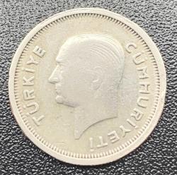1936 Gümüş 25 Kuruş ÇÇT+