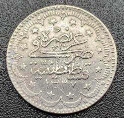 1327/7 Gümüş 5 Kuruş ÇA-
