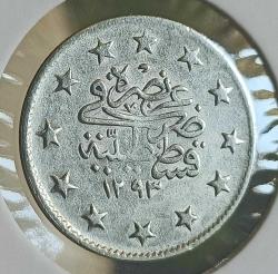 II Abdülhamid 1293/17  2 Kuruş Gümüş