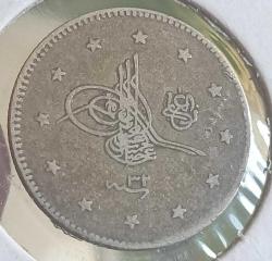 II Abdülhamid 1293/32 2 Kuruş Gümüş (patinalı)