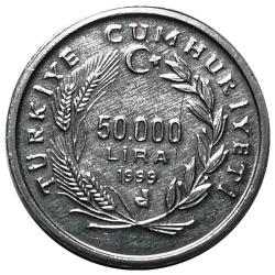 1999 Yılı 50.000 Lira  (FAO - 21. Yüzyılda Gıda Güvenliği) ÇİL