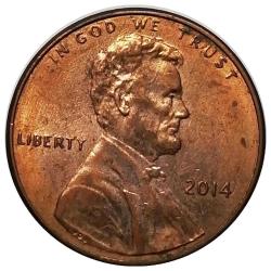 ABD 2014 Yılı 1 Cent (Union Shield) ÇİL