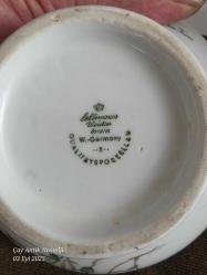 Aslan başı kulplu BAVARİA PORSELEN KASE ŞEKERLİK 9 CM