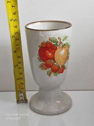 PORSELEN KUPA BARDAK  AYAKLI TEKLİ 13 CM
