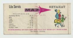 1971 M.A.Z. SEYAHAT OTOBÜS İŞLETMESİ ANKARA YOLCU BİLETİ...