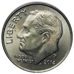 ABD 2014 Yılı 10 Cent (Roosevelt Dime) ÇİL