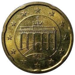 Almanya 2013 Yılı 20 Cent (Euro Cent) ÇİL