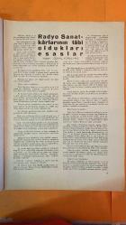 RADYO TEKNİĞİNDEN VE YAYINLARINDAN BAHSEDEN DERGİ, MECMUA  SAYI : 15 - 15 ŞUBAT 1943 - SELİM SARPER - HAKKI TARIK US - HASAN ALİ YÜCEL - MATBUAT JÜBİLESİ - CEMAL YORULMAZ - RADYO SANATKÂRLARI KATEGORİLERİ - TÜRK MÜZİĞİ ŞUBESİ - TEMSİL ŞUBESİ - SENFONİ ORKESTRASI - CAZ ORKESTRASI - GARP MÜZİĞİ KOROSU - STAJİYER SANATKÂRLAR - İZZETTİN TUĞRUL NİSBAY - FERİT ALNAR - DAVID ZIRKIN - HALİL BEDİİ YÖNETKEN - CEVAT MEMDUH ALTAR - BEETHOVEN - GOETHE - BETTINA BRENTANO - EGMONT UVERTÜRÜ - TEPLİZ BULUŞMASI - CEMAL KÖPRÜLÜ - WERTHER - ROUSSEAU - LESSING - SHAKESPEARE - ROMANTİZM - KLASİK EDEBİYAT -  26 SAYFA