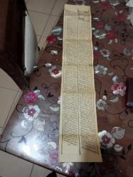 Çok nadir Asker muskası  Osmanlı dönemi askerlerin ,zabitlerin defter yada göğüs ceplerinde taşıdıkları belirli dualardan oluşmus baskı muska 70 cm uzunluğunda 13 cm genişliğinde