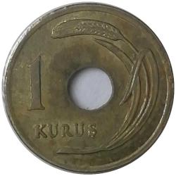 1951 Yılı 1 Kuruş Delikli ÇİLALTI