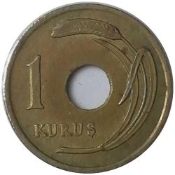 1950 Yılı 1 Kuruş Delikli ÇİLALTI