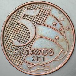 BREZİLYA 5 CENTAVOS 2011.