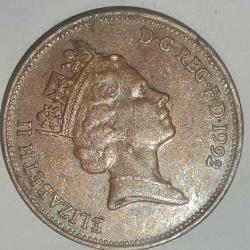 İNGİLTERE 1992  2  PENCE