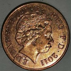 İNGİLTERE  2011   2  PENCE