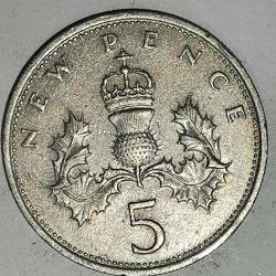 İNGİLTERE   1970   5 PENCE