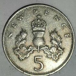 İNGİLTERE   1969     5 PENCE