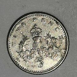İNGİLTERE   1990     5 PENCE
