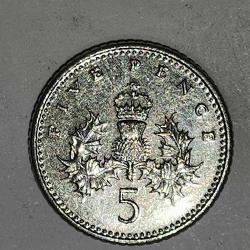 İNGİLTERE   1990     5 PENCE