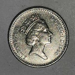 İNGİLTERE   1990     5 PENCE