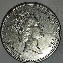 İNGİLTERE   1992    10  PENCE