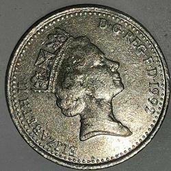 İNGİLTERE   1992    10  PENCE
