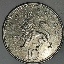 İNGİLTERE   1992    10  PENCE