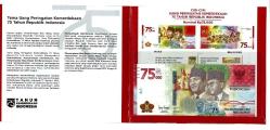 Indonesia 75000 Rupiah 2020 75th Commemorative P 161 UNC W.Folder ÇİL