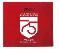Indonesia 75000 Rupiah 2020 75th Commemorative P 161 UNC W.Folder ÇİL