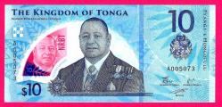 Tonga 10 Pananga 2023 P 52 Polymer UNC (TK 18 406) ÇİL