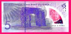 Tonga 5 Pananga 2023 P 51 Whale Polymer UNC (TK 18 407) ÇİL