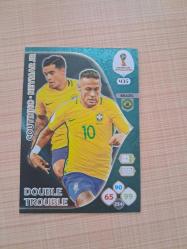 Panini Neymar 2018 dünya kupası kartları 3 adet limited edition,  duble trouble , Base kart