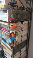 vintage ahşap pinokyo kukla & 27 cm