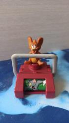 vintage Tom ve Jerry tekerleli figür oyuncak & 8 x 8 cm