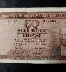 5. Emisyon O 46 Serisi 50 Türk Lirası