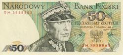 Koleksiyon ürünü Polonya 50 Zloty, 1988 Çil