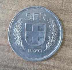 1970 İsviçre 5 Franc