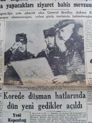 Cumhuriyet Gazetesi - 7 Ekim 1951 - Bir Maç yazan Nadir Nadi Başmakale - Başbakan Adnan Menderes Dün Batılı Üç Büyük Elçi İle Görüştü - İran Başbakan Doktor Musaddık Bugün İstanbul'dan Geçecek - İstanbul'un Kurtuluşu Dün Kutlandı fotoğraf - Kartal Halkevinin Sebep Olduğu Hadise - Şinasinin Heykelini Çalanlar Yakalandı fotoğraf - General  Bradley'in Kore cephesini teftişi esnasında General Ridgway Ve General Van Fleet hedef birlikte çekilmiş fotoğraf - Kore'de Düşman Hatlarında Dün Yeni Gedikler Açıldı - Akdeniz Olimpiyatlarında Dünkü Müsabakalar - Kulak Doktorları Kongresi - Haftanın Şakaları yazan Burhan Felek - Yeni Bir Türk Filmi Dudaktan Kalbe  - Memleket Hikâyesi Bebek Yazan Yaşar Kemal  Yazı Dizisi - Falih Rıfkı Atay Sohbetler - 30 Yıllık Hasretten Sonra Yurda Gelen Aktör Nişanyan  - Fenerbahçe Suriye Takımı Jones'i 7 0 Yendi - Ankara'da Futbol Mevsimi Açıldı - Mefharet Yıldırım Abdulah Yüce Saime Sinan bahçekapı borsa kıraathanesinde  - Stalin'in Pravdaya Beyanatı