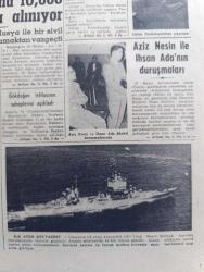 Cumhuriyet Gazetesi - 23 Ağustos 1961 - bir öğretmen Cemal Gürsel'in otomobilinin önüne atlayarak derdini anlatmak istedi - yuvarlak masa toplantısı ile ilgili temaslar yapan komisyon İstanbul'da - Dün Örfi idare kumandanlığında banka müdürleri ile yapılan toplantıdan biri görünüş - Moskova Ankara'ya gene çattı - programcı meşhurlar Adalet Partisi sözcüsü Cevdet Perin'i dün yalanladılar - Devlet Bakanı Hayri Mumcuoğlu Yeni Türkiye Partili oldu - İstanbul vali ve belediye reisi tümgeneral Refik Tulga Ordu'da kalacak - Aziz Nesin ile İhsan Adanın duruşmaları fotoğraf - Boğaziçi üzerine çalışmalar yazan Haluk Yusuf Şehsuvaroğlu - Amerikan yardımı halka indiriliyor köylere 25 bin dolara kadar yardım yapılacak - tiyatro hisar'da Hamlet yazan Lütfi Ay - Kıbrıs'ın kalkınması için plan hazırlandı - Edebi Roman Deniz Ağacı yazan Yaman Koray Yazı Dizisi - AEG buzdolabı - Palermo ve Metin Oktay fotoğraf - Fenerbahçe atletizm takımı İstanbul şampiyonu oldu - Fenerbahçe Partizan rövanşı bugün