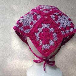 Motifli Retro Örgü Bandana