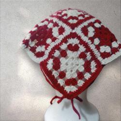 Motifli Retro Örgü Bandana