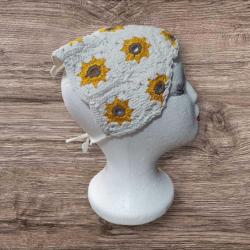 Ayçiçeği Desenli Bohem Bandana