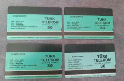4 ADET ATATÜRK TEMALI TELEKOM TEFON KARTI KONDİSYON YÜKSEK KOLEKSİYONLUK