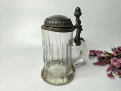Antika Alman Tankard - Bira BArdağı - Kapaklı Bİra Bardak