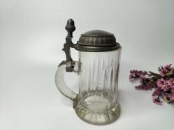 Antika Alman Tankard - Bira BArdağı - Kapaklı Bİra Bardak