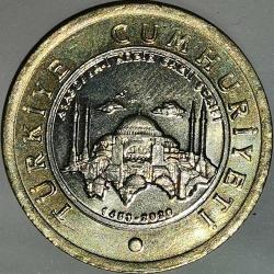 LOT.9 » TÜRKİYE  2020    1 TL    HATIRA  AYASOFYA ÖZEL KAPAMASINDA