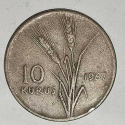 TÜRKİYE  1967   10    KURUŞ