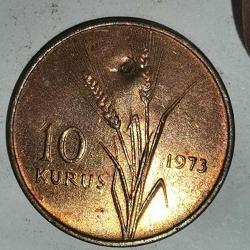 TÜRKİYE  1973   10    KURUŞ