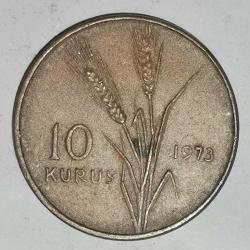TÜRKİYE  1973   10    KURUŞ